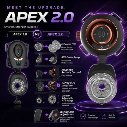 APEX 2.0 Vibration Thrust Hands-Free Waist Strap-On Male Stroker Illusion Club