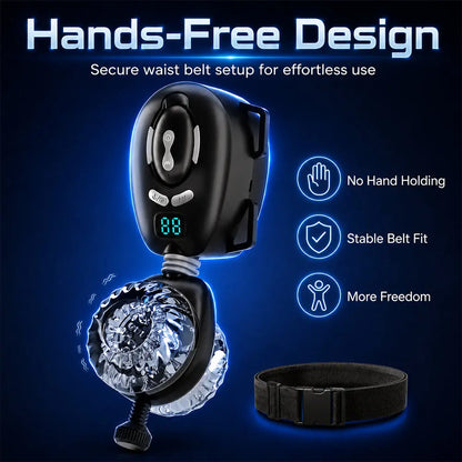 APEX Vibration & Swing & Thrust Hands-Free Waist Strap-On Male Stroker Illusion Club