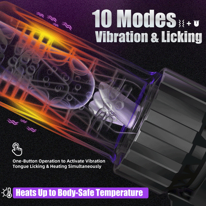 Night Knight Warming & Licking Rotating Vibrating Sleeve Illusion Club