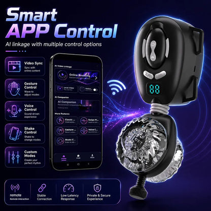 APEX Vibration & Swing & Thrust Hands-Free Waist Strap-On Male Stroker Illusion Club