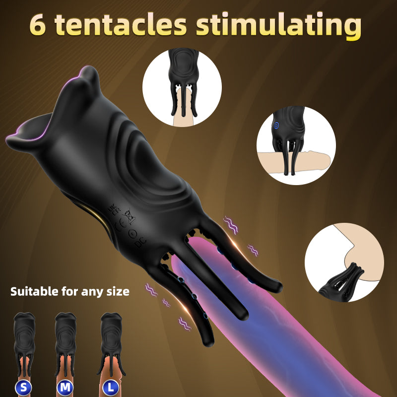 SAGE APP-Controlled Tentacle Head Vibrating Sleeve Illusion Club