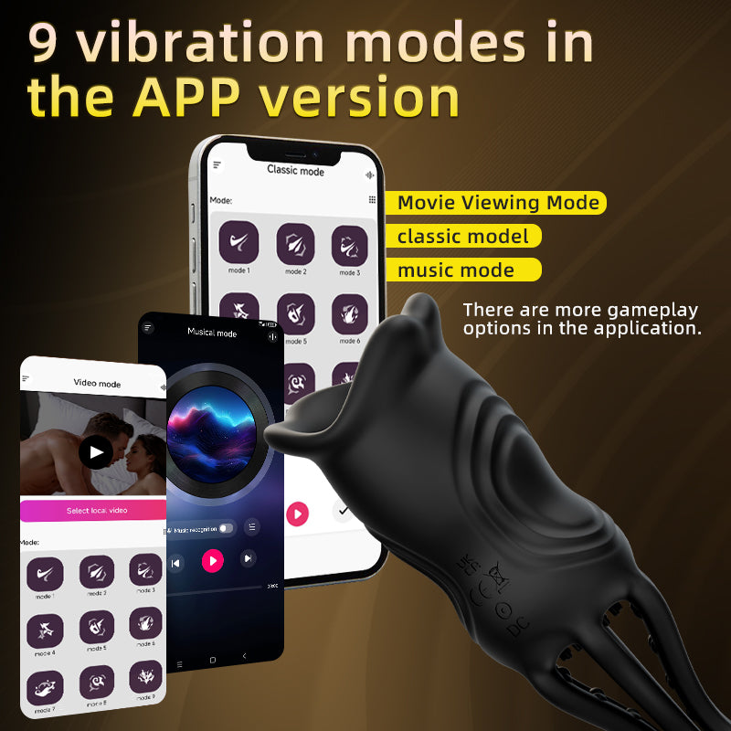 SAGE APP-Controlled Tentacle Head Vibrating Sleeve Illusion Club